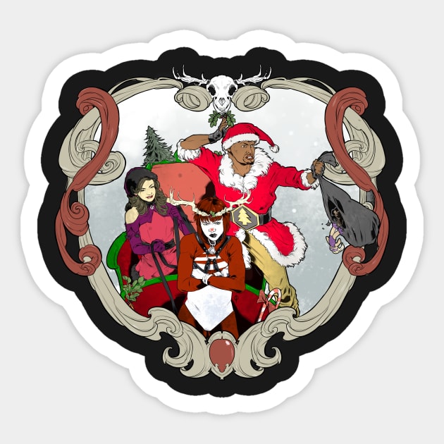 It's a Bad Rock Christmas Sticker by Adam Blackhat